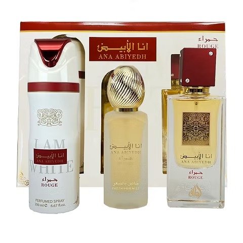 Estuche Lattafa Ana Abiyedh Rouge EDP 3 Piezas 60ml Unisex Original