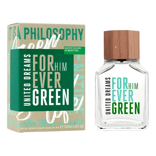 Benetton United Dreams Forever Green EDT 100ml Hombre Original