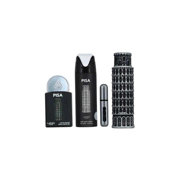 Lattafa Estuche Pisa Eau De Parfum 4 Piezas Unisex Original - Image 3