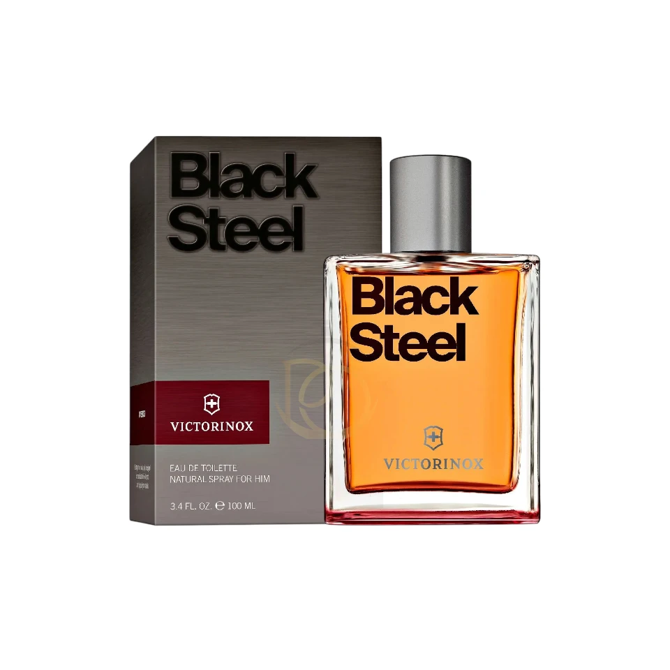 Swiss Army Black Steel: intensidad especiada y elegancia moderna con pimienta, cardamomo y vetiver.
