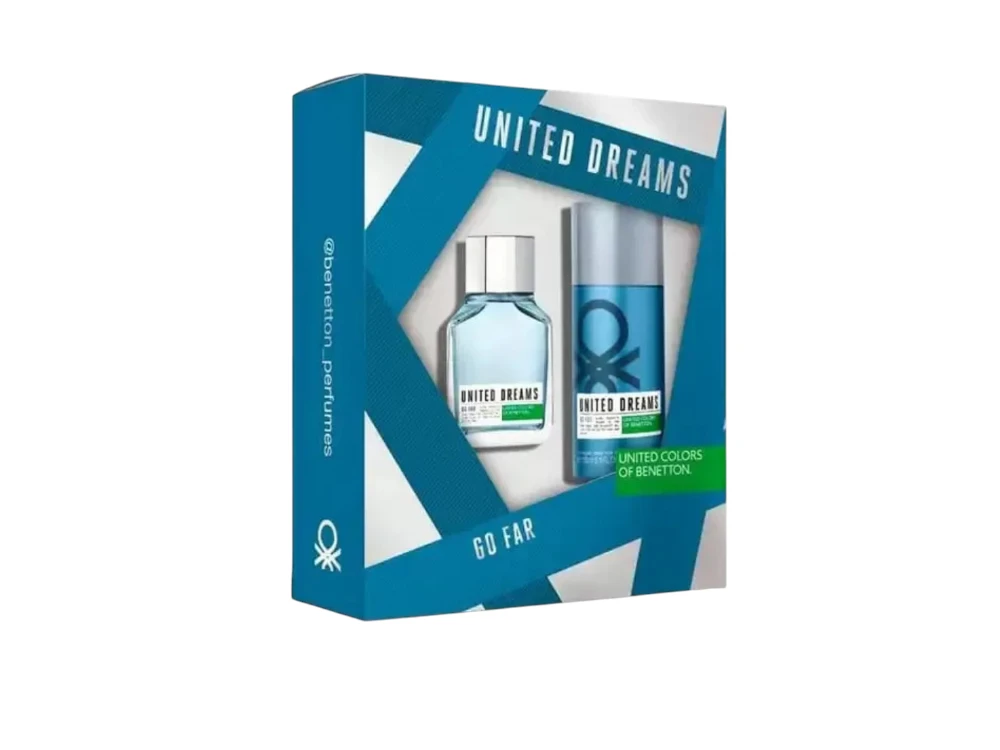 Estuche United Dreams Go Far Benetton EDT 100ml 2 Piezas Original