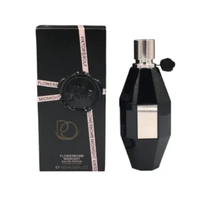 Descubre el Perfume Flowerbomb Viktor & Rolf Midnight, fragancia floral misteriosa con grosellas, jazmín nocturno y vainilla que celebra feminidad y sensualidad.