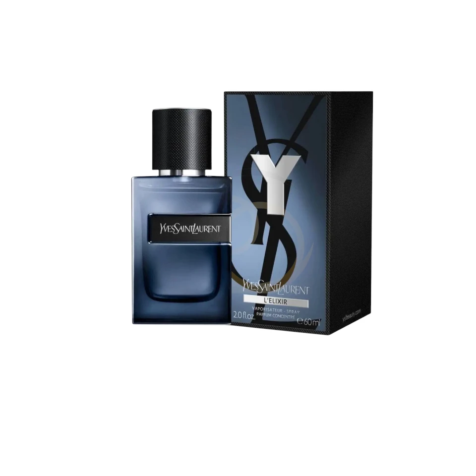 Perfume Y Elixir de Yves Saint Laurent combina bergamota, lavanda e incienso en una fragancia intensa, elegante y profundamente masculina.