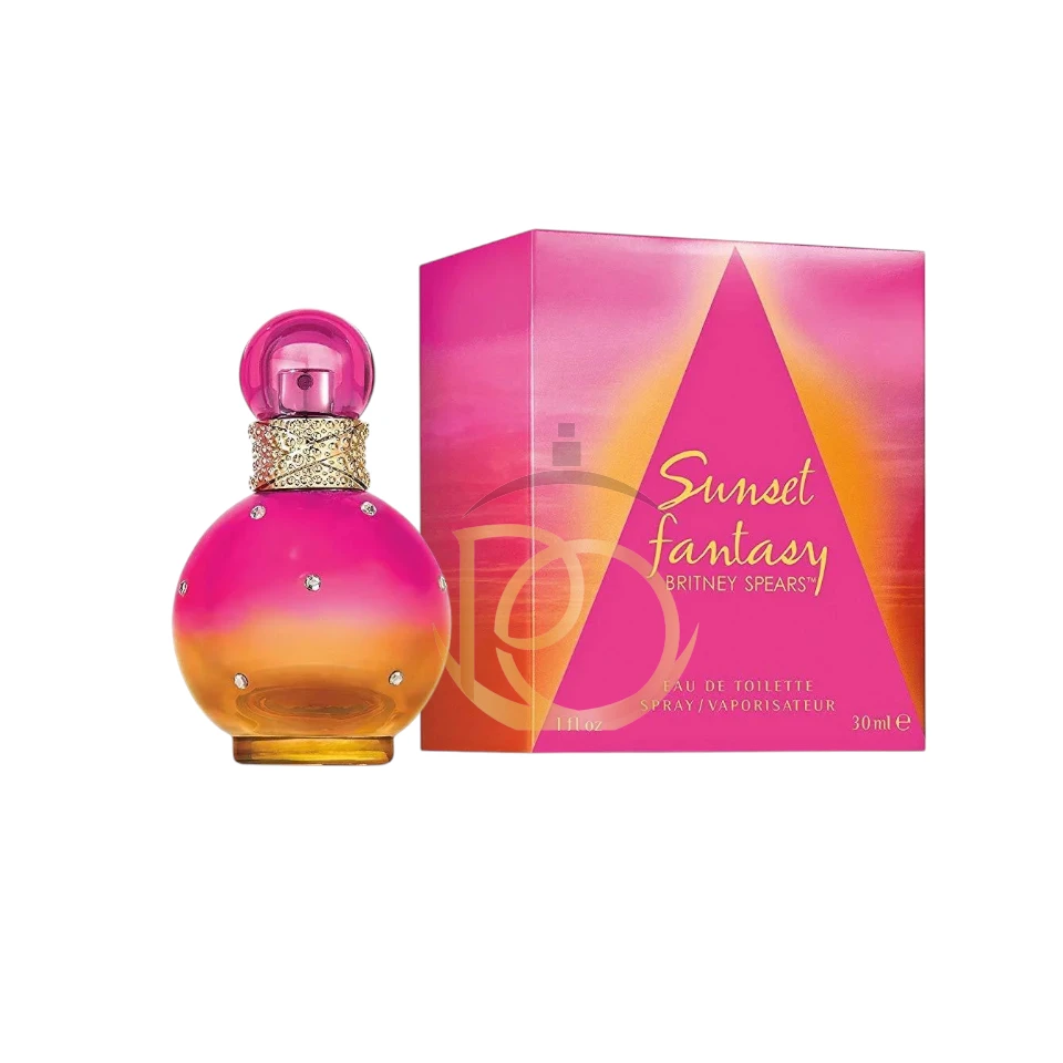 Sunset Fantasy Britney Spears perfume tropical: Pomelo, durazno y ámbar. El aroma perfecto para el verano.