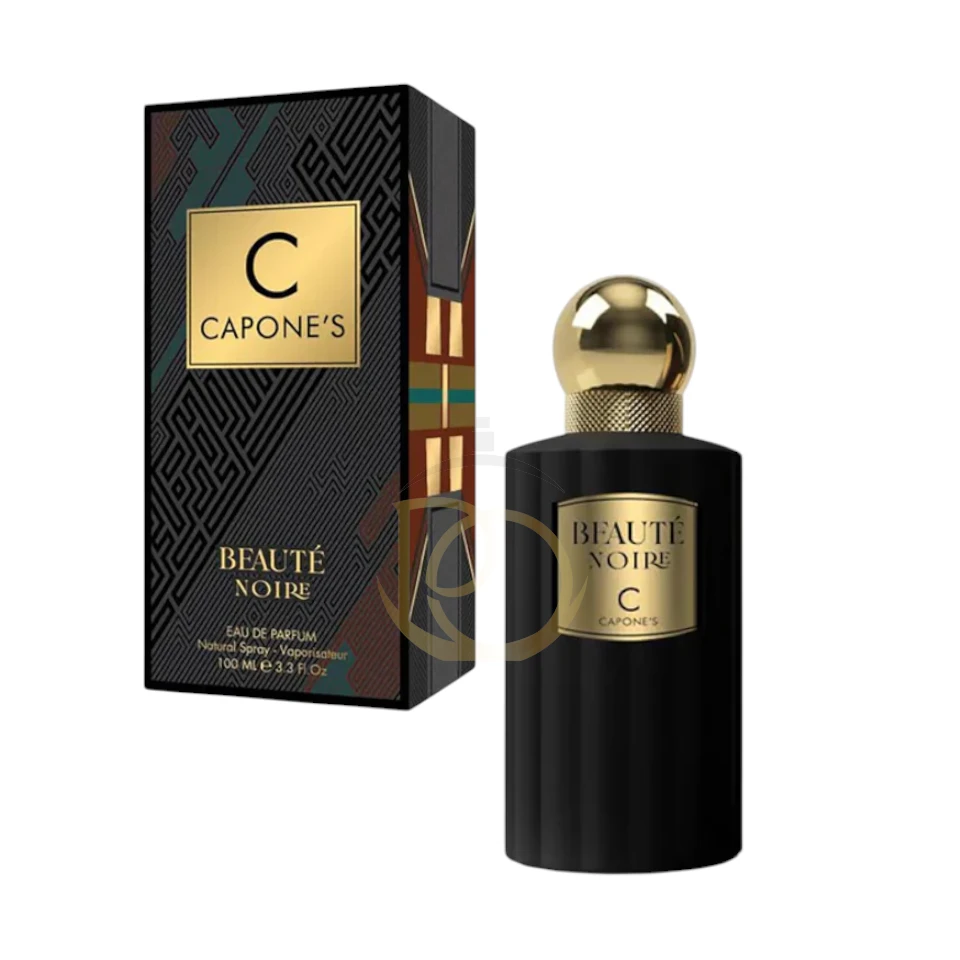 Perfume femenino Beauté Noire Capones envase oscuro y elegante. Aroma floral oriental e intenso.