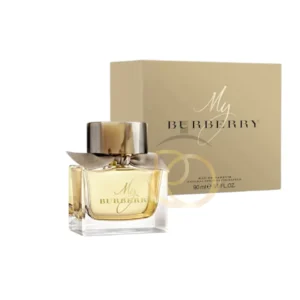 My Burberry: Frasco de vidrio con tapa inspirada en botón de gabardina. Fragancia Floral, fresca y sofisticada.