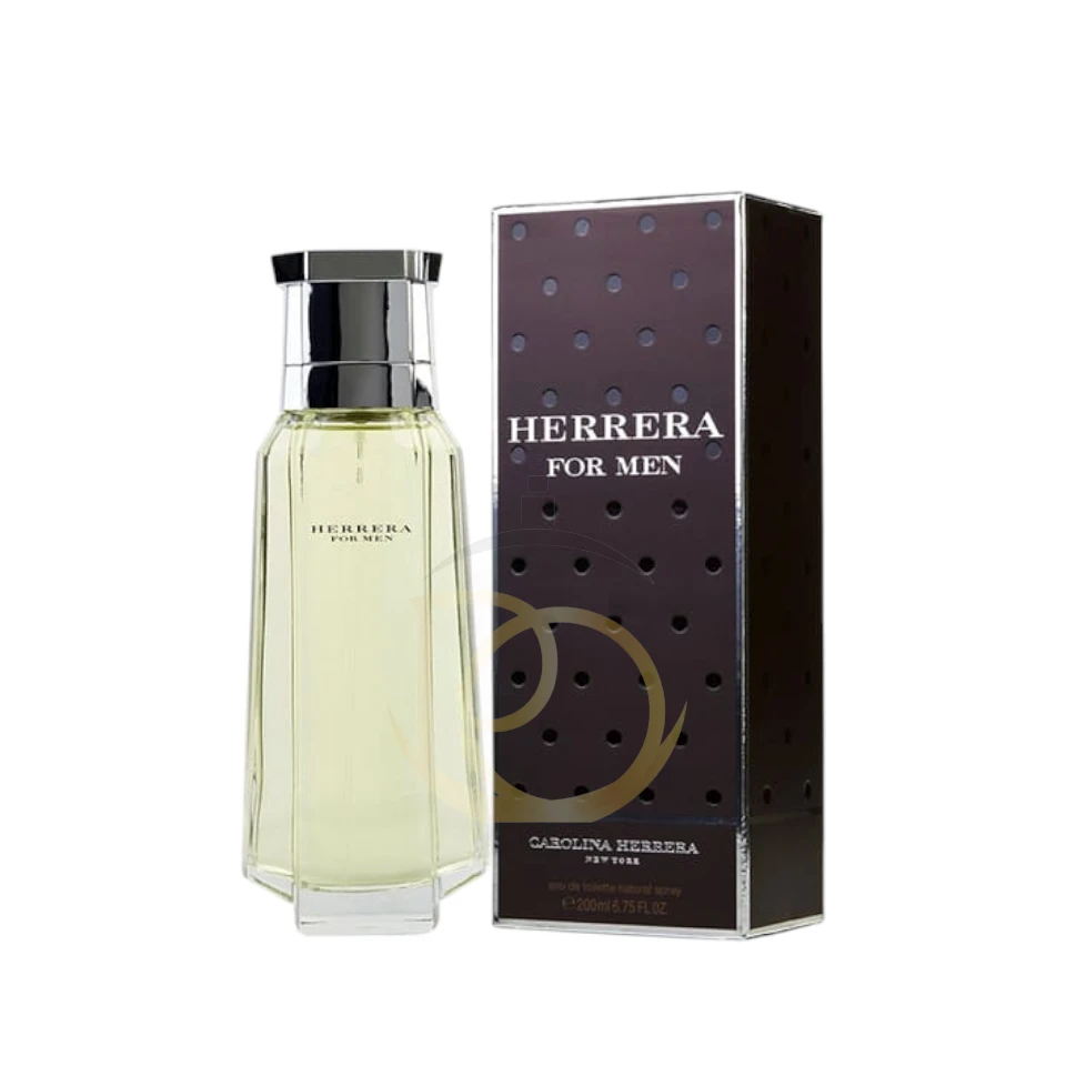 Frasco de 200ml de CH Men Carolina Herrera, diseño premium en cuero para un lujo duradero.