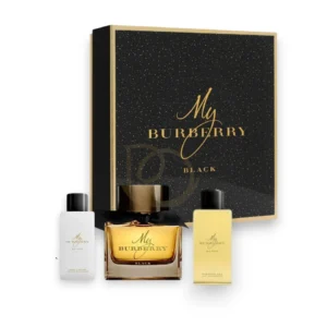 Estuche My Burberry Black Parfum 3: Elegancia oriental con jazmín, rosa y vainilla. Seducción nocturna.