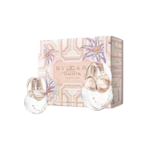 Estuche Omnia Crystalline 2: notas de base limpias. Refleja la pureza y la luminosidad del cristal.