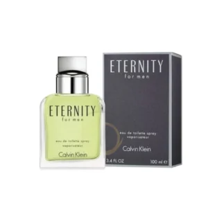 Eternity For Men Calvin Klein 100ml: Un clásico atemporal de frescura masculina y notas amaderadas.