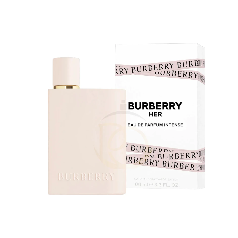 rosa oscuro del perfume Her Intense Burberry, mostrando su concentración intensa.
