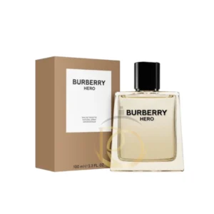 Hero Burberry EDT: Frasco geométrico con tapa angular. Fragancia Amaderada Especiada, moderna y poderosa.