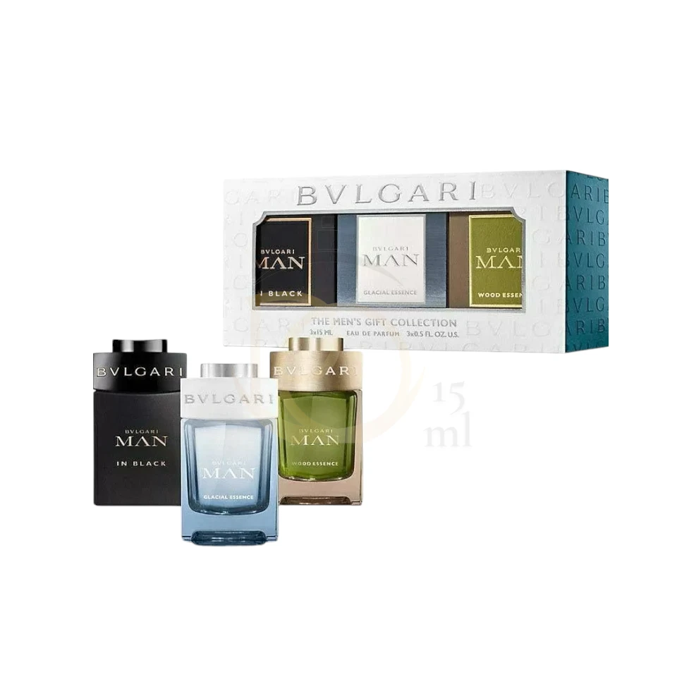 Man Miniaturas Estuche Bvlgari 3 Piezas 15ml C/U Hombre Original - Image 2