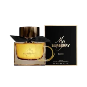 My Burberry Black Burberry: Frasco de vidrio oscuro con tapa negra. Fragancia Oriental Floral, intensa y sensual.