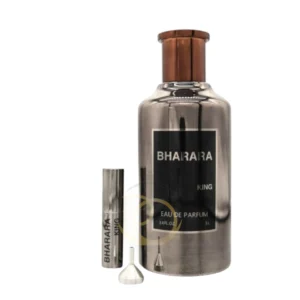 Fragancia poderosa y elegante con cítricos, especias y ámbar. Presencia dominante en cada nota.