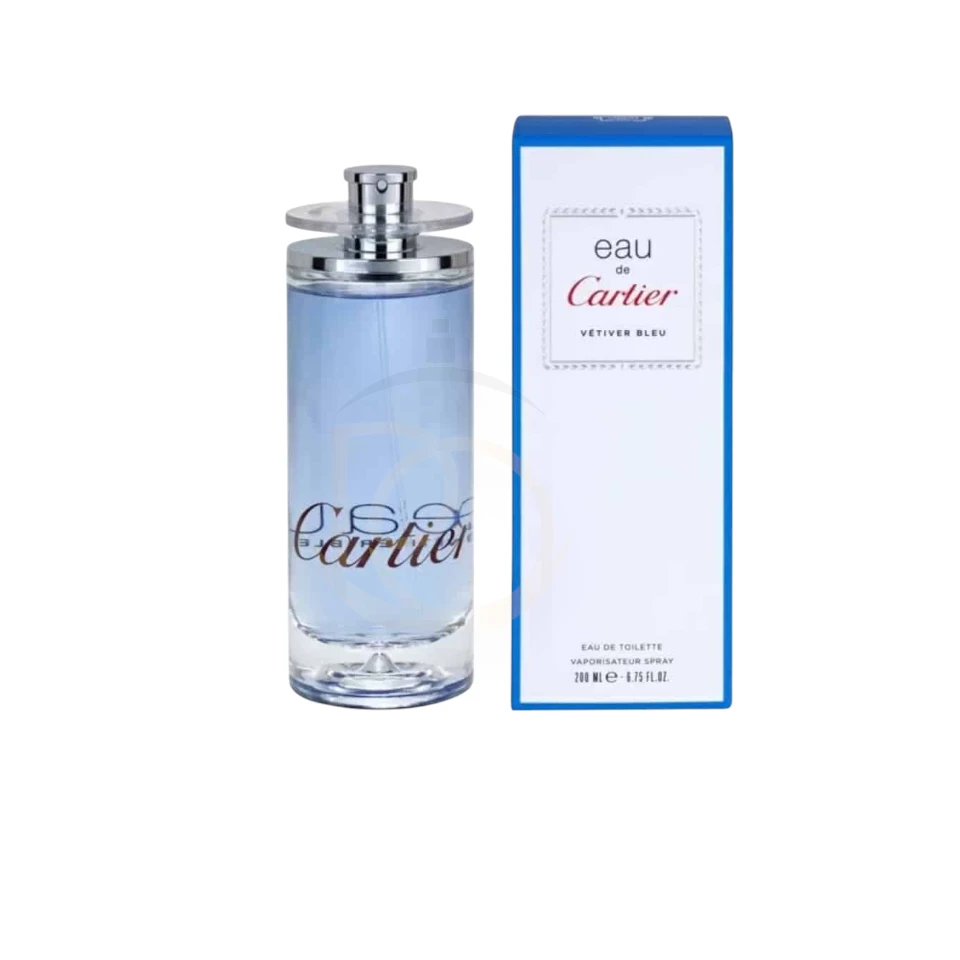 Frescura limpia con menta, vetiver azul y almizcle. Eau de Cartier Vetiver Blue.