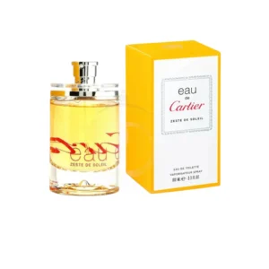 Frescura tropical con maracuyá, cítricos y almizcle. Eau de Cartier Zeste de Soleil.