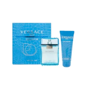 Estuche Versace Eau Fraiche, frescura elegante en un set ideal para regalo masculino.