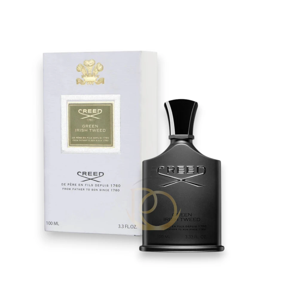 Aroma verde y elegante. Green Irish Tweed Creed: frescura cítrica y fondo amaderado.