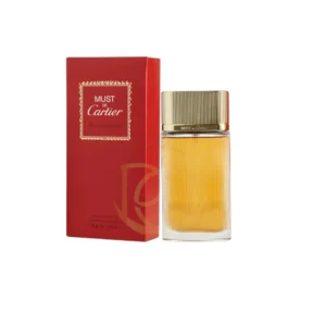 Elegancia luminosa y sensual: Must de Cartier EDT, flores suaves y vainilla cálida.