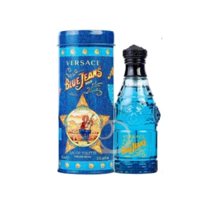 Versace Blue Jeans, frescura juvenil y clásica en una fragancia icónica masculina.
