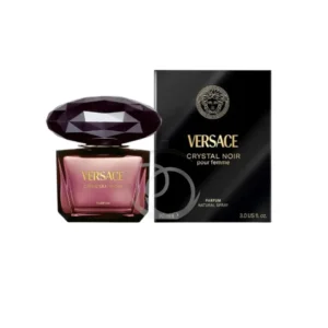 La esencia oscura y lujosa de Versace Crystal Noir Parfum en un frasco sofisticado