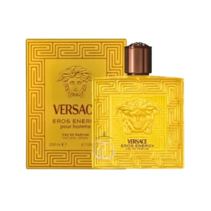Versace Eros Energy 200ml, frescura vibrante con cítricos, menta y maderas suaves.
