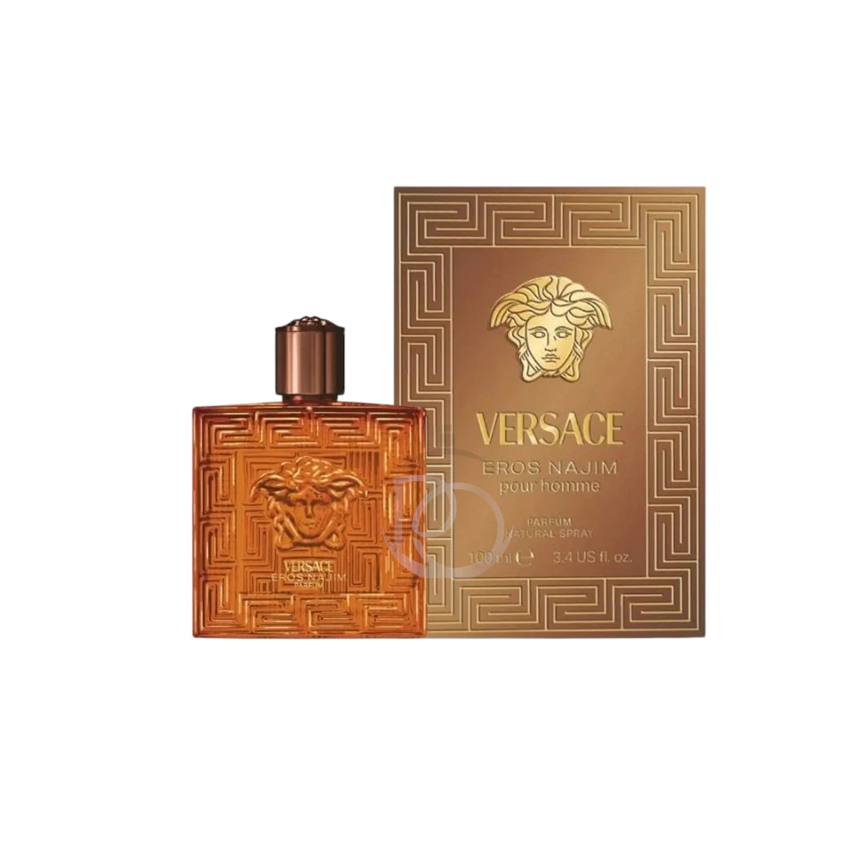 Eros Najim Versace, aroma intenso y magnético con frescura, maderas y vainilla.
