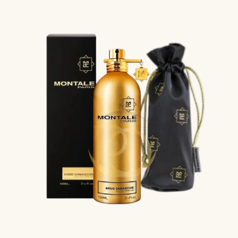 Perfume intenso y elegante con notas de rosa, oud y un fondo cálido de incienso.