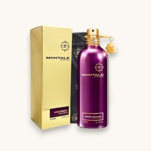 Perfume cítrico-oriental con oud y pachulí, fresco y sofisticado para noches elegantes.