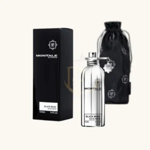 Perfume amaderado y oriental con cuero, pachulí y almizcle, elegante y misterioso.