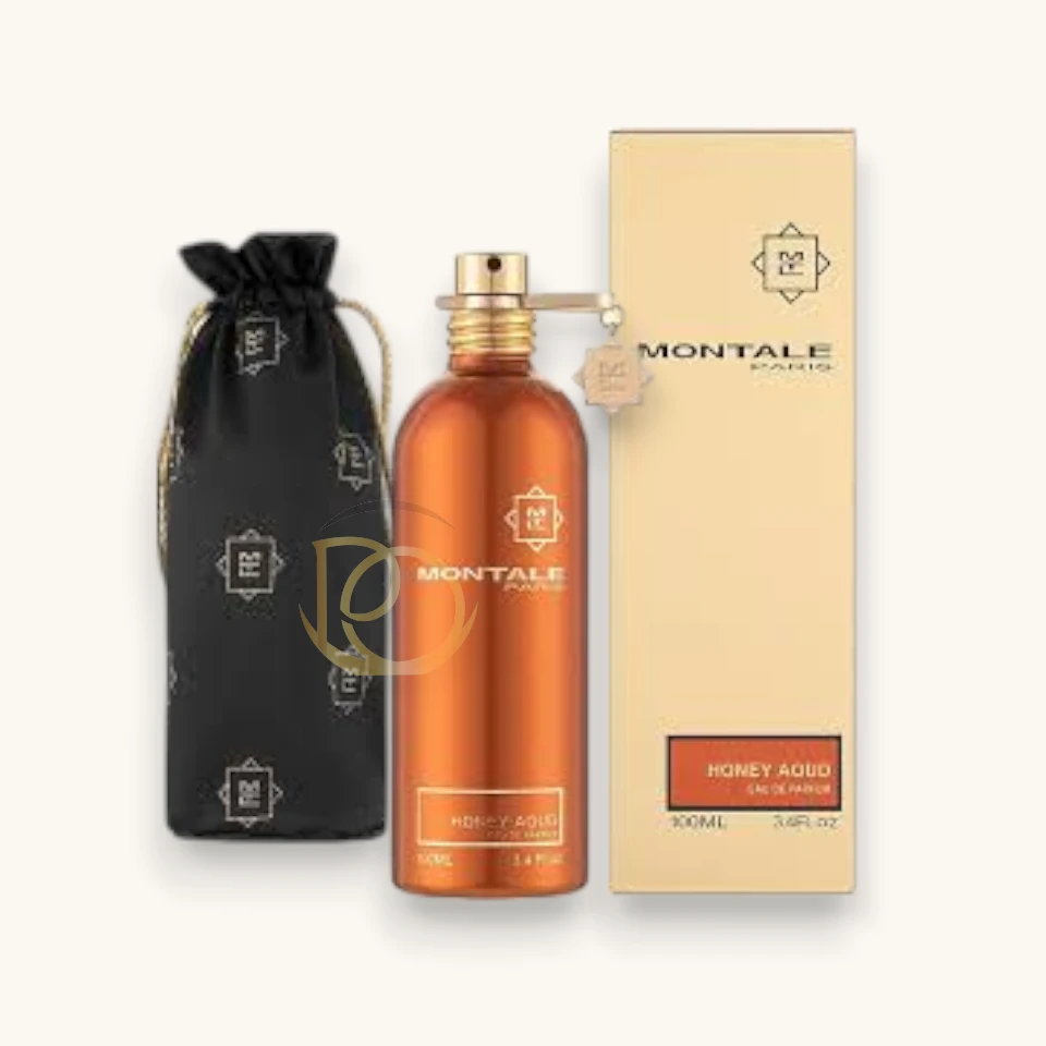 Perfume oriental-gourmand con miel, cuero y oud, cálido y sofisticado para noches elegantes.