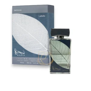 Najdia Intense Lattafa: frescura intensa, cítricos vibrantes y maderas modernas.
