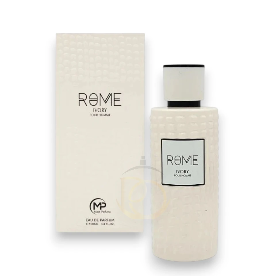 Rome Ivory Pour Homme: elegancia clásica, frescura cítrica y maderas aromáticas.