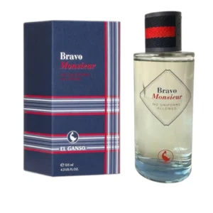 Diseño exclusivo de Bravo Monsieur El Ganso con su tapón textil verde, símbolo de estilo y carisma.