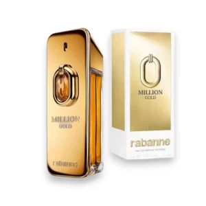 El imponente diseño del frasco Million Gold EDP Intense brillando con la fuerza del oro puro.