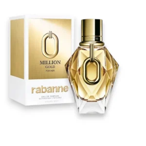 El resplandor dorado del frasco de Million Gold For Her EDP reflejando lujo y feminidad absoluta.