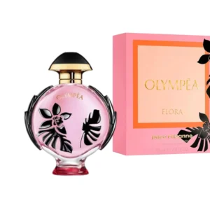 Olympea Flora Intense Paco Rabanne, fragancia femenina floral intensa con notas frutales y cálidas.