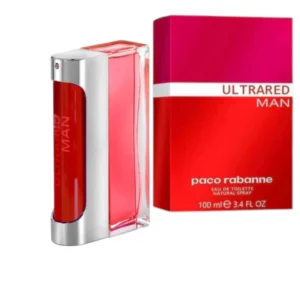 Ultrared Man Paco Rabanne, fragancia masculina vibrante con notas cítricas, dulces y cálidas.
