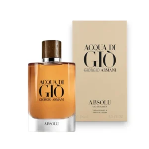 Acqua Di Gio Absolu: frescura acuática y cítrica con lavanda, pachulí y haba tonka.