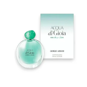 Frasco de curvas orgánicas de Acqua di Gioia 150Ml, la esencia cristalina de la frescura natural.