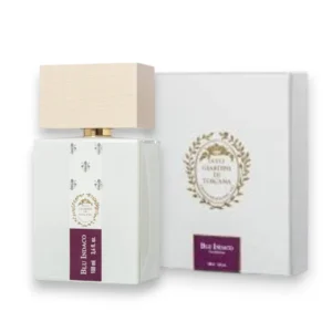 Perfume Blu Indaco de Giardini Di Toscana, frasco elegante de una fragancia azul y profunda de nicho.
