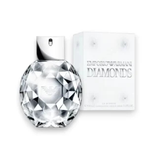 Perfume Diamonds Emporio Armani EDP Dama con notas de rosa, ámbar y vainilla, elegante y femenino.