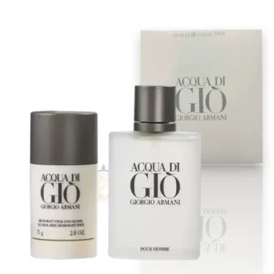 Estuche Acqua di Giò EDT 2 Pzs, frescura marina y elegancia atemporal en dos piezas exclusivas.