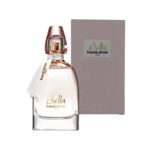 Perfume Franck Olivier Bella: frasco elegante, fragancia femenina con notas de frambuesa y rosas.