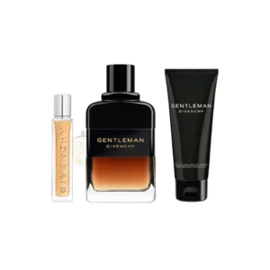 Givenchy Gentleman Estuche EDP 3Pzs: frescura especiada, corazón floral y base cálida masculina.