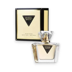 Frasco elegante del perfume Guess Seductive EDT Mujer con su característico dije de corazón colgante.