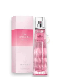 Frasco facetado de Live Irresistible Rosy Crush con sus icónicos relieves y un vibrante tono rosa.