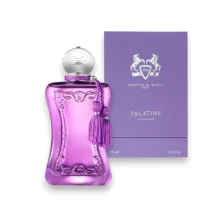 Precioso frasco de Palatine EDP, el perfume que define la elegancia floral y la audacia femenina.