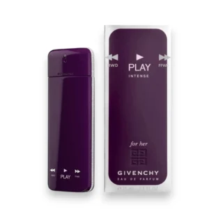Frasco de Play For Her EDP Intense con su característico diseño minimalista en color púrpura vibrante.